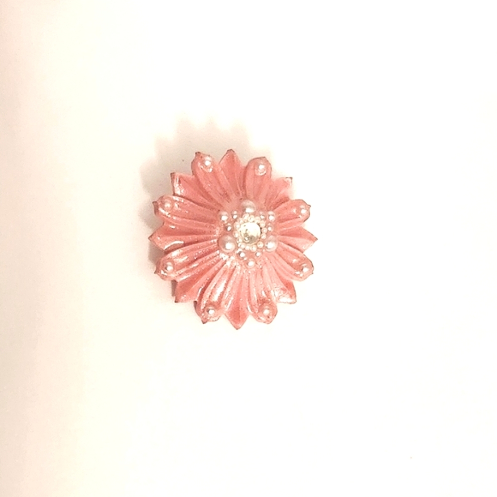 Brooch Clip Pink & Pearl NEW
